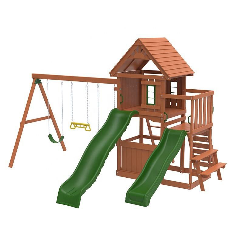 wooden swing set